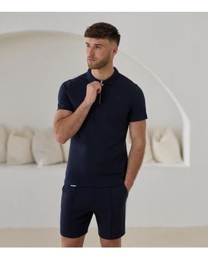 Gym King Portals Logo Embroidered Polo Top New Look - Blue