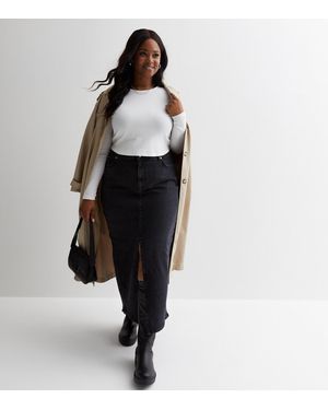 New look plus size denim skirt hotsell