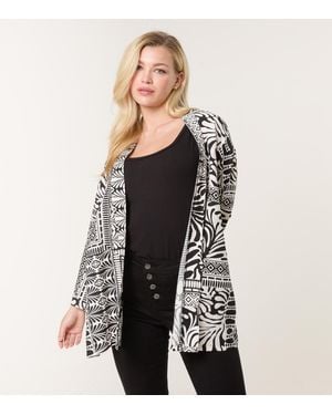 Blue Vanilla Abstract Print Shirt New Look - Black