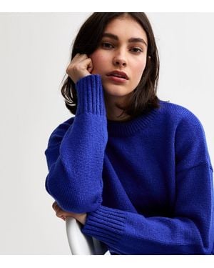 New Look Crew Neck Long Sleeve Jumper - Blue