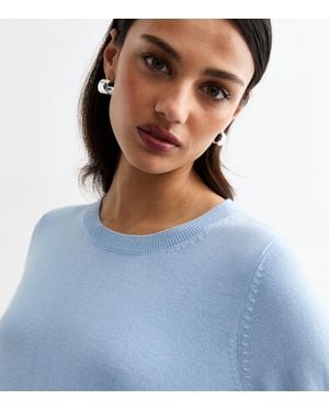 New Look Light Long Sleeve Crew Neck Jumper - Blue