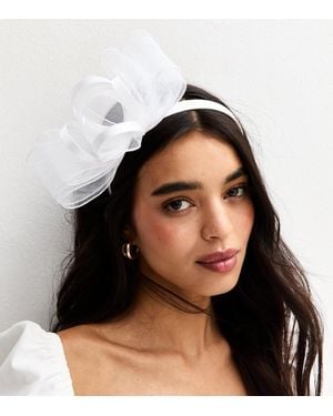 New Look Mesh Bow Fascinator - Black