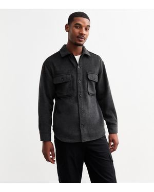 Jack & Jones ' Regular Flannel Overshirt New Look - Black