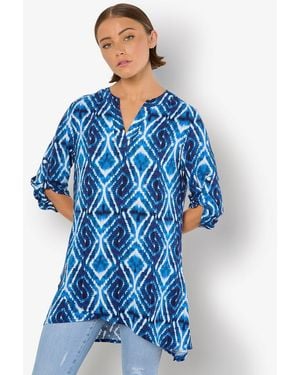 Apricot Tie Dye Print Tunic Top New Look - Blue