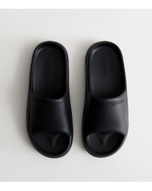 Jack & Jones Moulded Slider Sandals New Look - Black