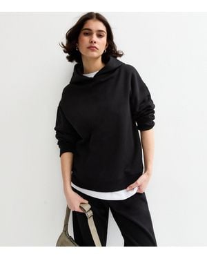 New Look Jersey Long Sleeve Hoodie - Black