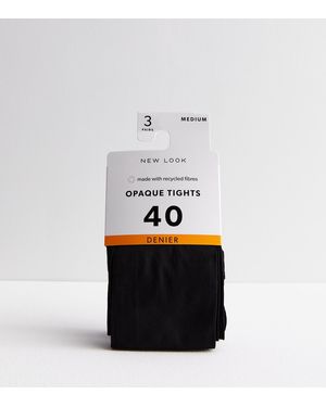 New Look 3 Pack Opaque 40 Denier Tights - White