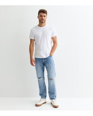 Jack & Jones Ripped-Knee Jeans New Look - Blue