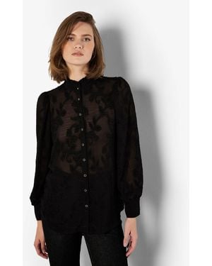 Apricot Leaf Embroidered Blouse New Look - Black