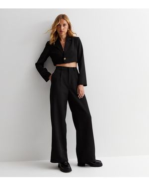 Pink Vanilla Wide Leg Trousers Vanilla New Look - Black