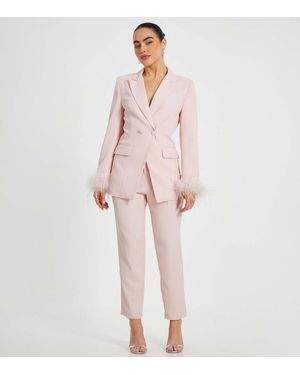 Quiz Petite Straight Leg Trousers New Look - Pink