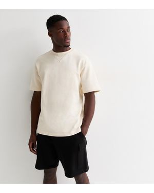 Only & Sons 'Off- Cotton Relaxed-Fit T-Shirt New Look - Natural