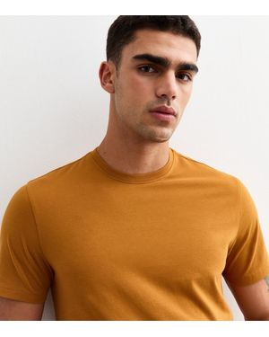 New Look Mustard Regular Cotton T-Shirt - Brown