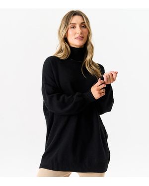 Gini London Turtleneck Knitted Jumper New Look - Black
