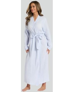 Loungeable Textured Dressing Gown New Look - Blue