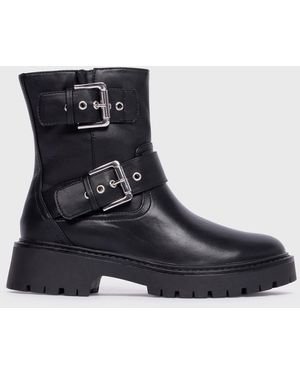 London Rebel Biker Ankle Boot New Look - Blue