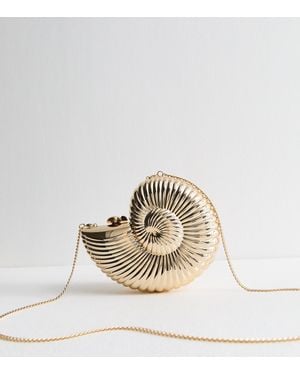 New Look Metallic Seashell Clutch Bag