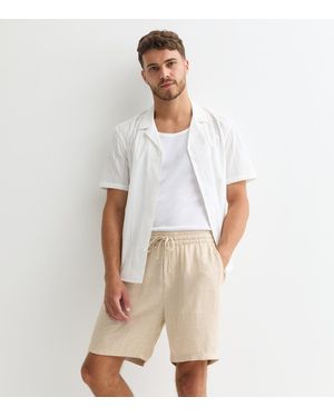 Only & Sons Cotton-Linen Shorts New Look - White