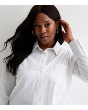 New Look Plus Size Cotton Poplin Shirt Curves in White Lyst UK