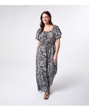 Blue Vanilla Abstract Print Jumpsuit New Look - Multicolour