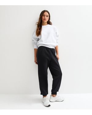 New Look Petite Jersey Cuffed Joggers - Black