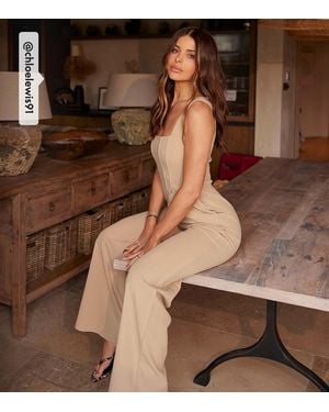Little Mistress Corset Bodice Jumpsuit New Look - Brown