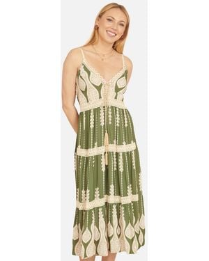 Yumi' Paisley Pattern Dress New Look - Metallic