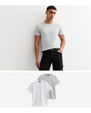 New Look 2 Pack Of Multicoloured Cotton T-Shirts - White