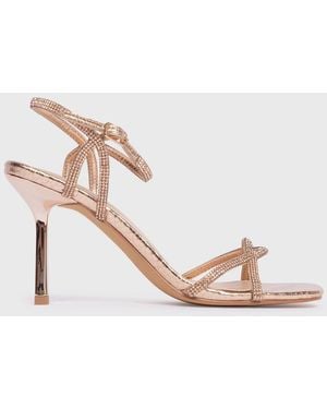 London Rebel Rose Strappy Heeled Sandals New Look - Pink