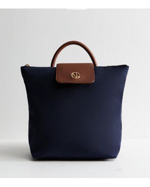 New Look Contrast Trim Backpack - Blue