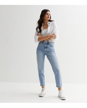 New Look High Waist Tori Mom Jeans - Blue