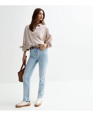 New Look Light Full Length Slim Straight Jeans - Blue