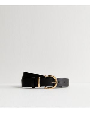 New Look Faux Leather Buckle Belt - White