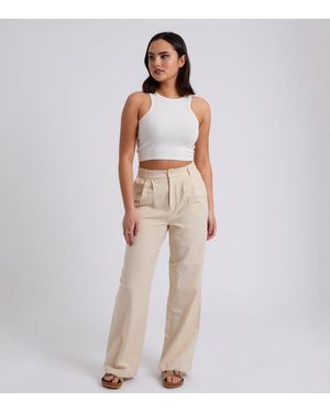 Urban Bliss Linen-Blend Wide Leg Trousers New Look - Natural