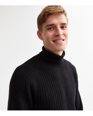 Jack & Jones Cody Ribbed Roll Neck Jumper New Look - Black