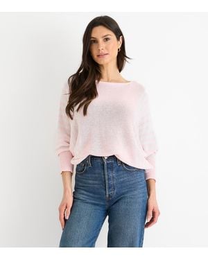 Gini London Light Stripe Batwing Knitted Top New Look - Blue