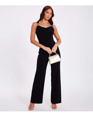 Quiz Cowl Neck Jumpsuit New Look - Black