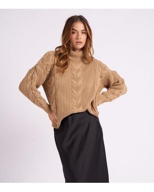 Urban Bliss Cable Knit Aran Jumper New Look - Blue
