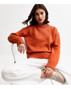 New Look Crew Neck Long Sleeve Jumper - Orange