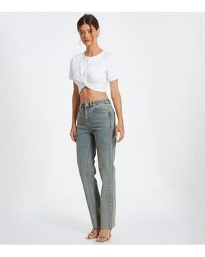 Quiz Pale Diamanté Denim Jeans New Look - Multicolour