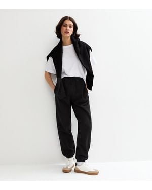 New Look Drawstring Waist Cuffed Joggers - Black