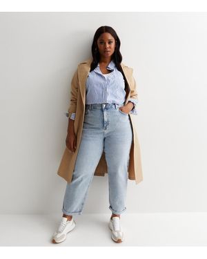 New Look Plus Size High Waist Tori Mom Jeans Curves - Blue