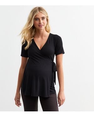 New Look Maternity Wrap Nursing Top - Black