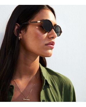 New Look Tortoiseshell Oval Frame Sunglasses - Green