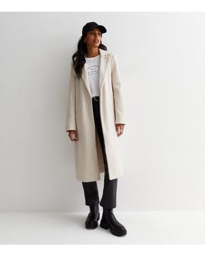 New Look Formal Longline Coat - Natural