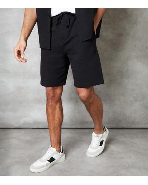 Threadbare Textured Cotton Shorts New Look - Black