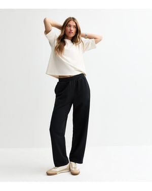 New Look Wide Barrel Leg Joggers - Black
