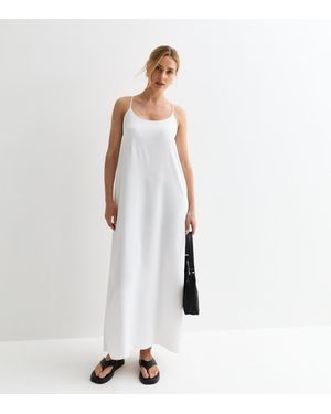 Gini London Cross-Strap Maxi Dress New Look - White