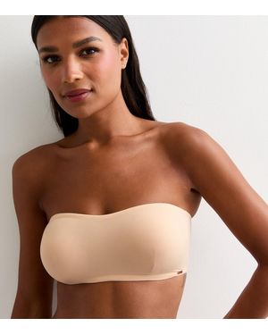 DORINA Padded Smooth Microfibre Bandeau Bra New Look - Brown