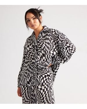 Urban Bliss Geometric Print Oversized Shirt New Look - Multicolour